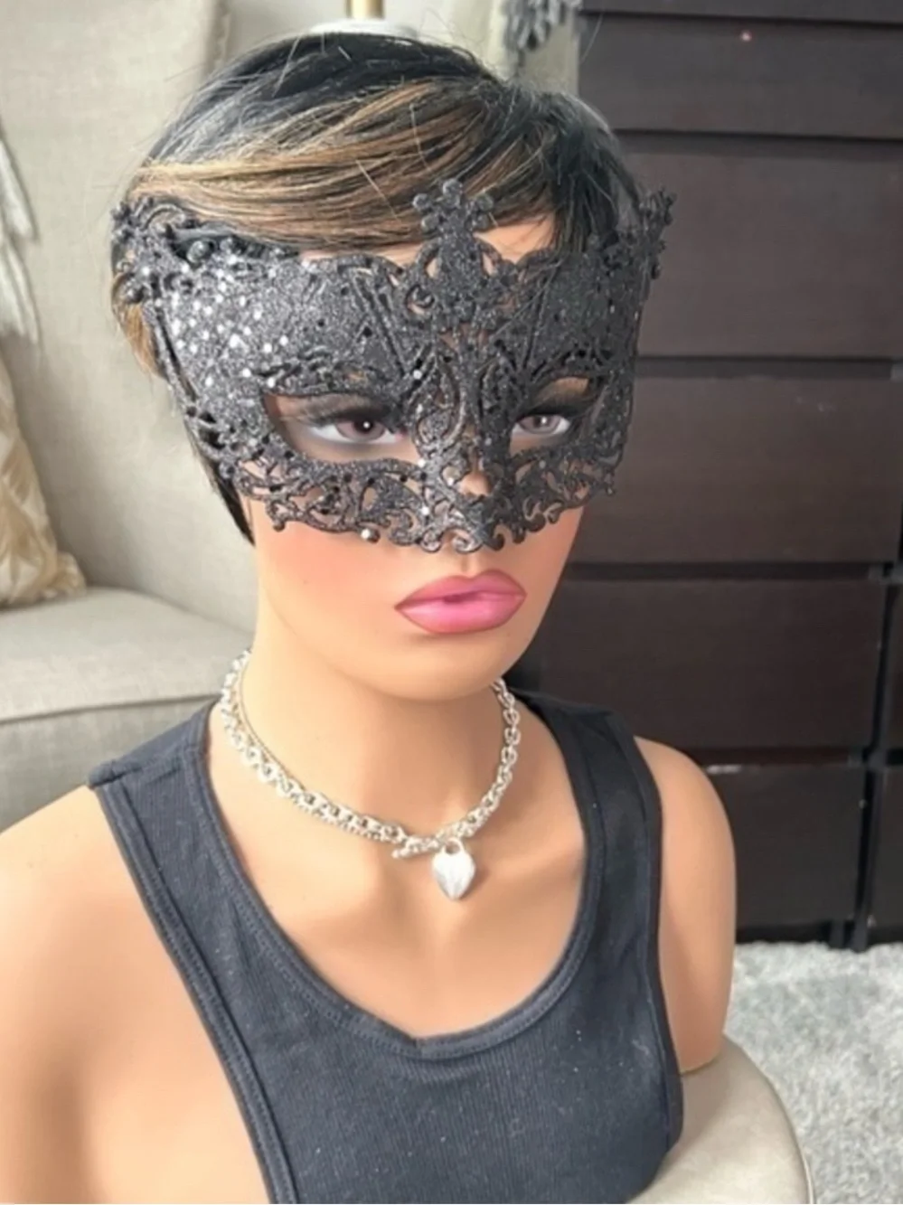🌸Black Lace Venetian Eye Mask - Elegant Women's Accessory